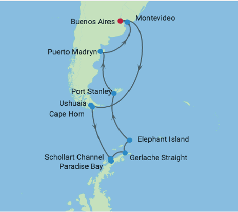 antartica map cruise